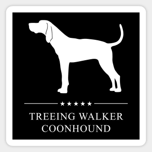 Treeing Walker Coonhound Dog White Silhouette Sticker